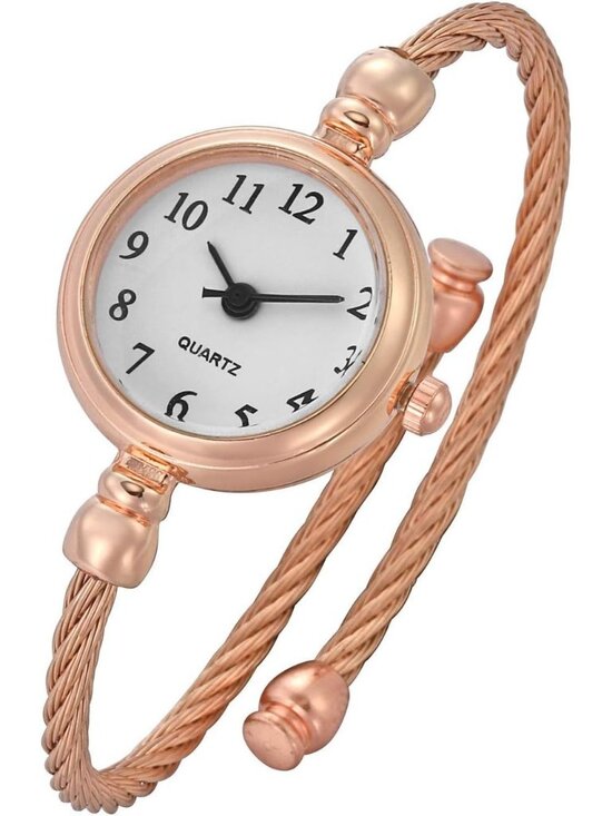 Women\'s Rose Gold Analog Stainless Steel Arabic Numerals Wrist Bracelet Watch main image 4